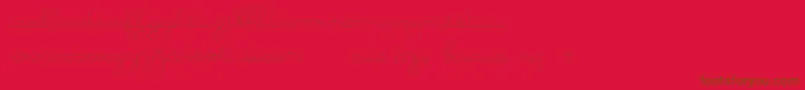 Czcionka GsOpen – brązowe czcionki na czerwonym tle