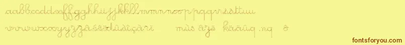 GsOpen-Schriftart – Braune Schriften auf gelbem Hintergrund