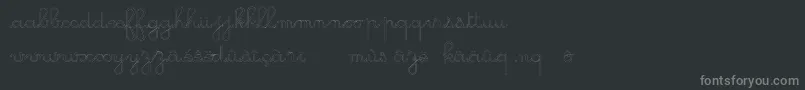 GsOpen-Schriftart – Graue Schriften auf schwarzem Hintergrund