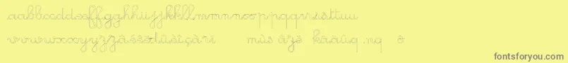 フォントGsOpen – 黄色の背景に灰色の文字