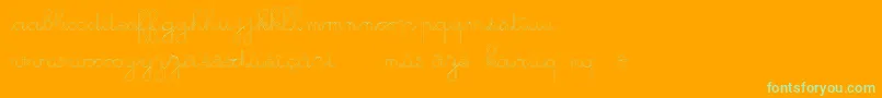 Шрифт GsOpen – зелёные шрифты на оранжевом фоне