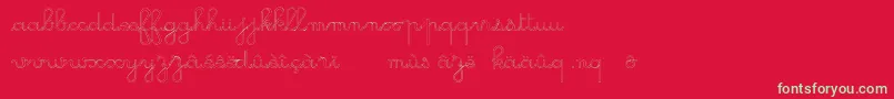 フォントGsOpen – 赤い背景に緑の文字