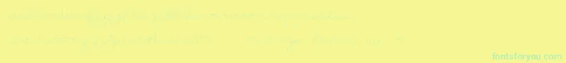 Czcionka GsOpen – zielone czcionki na żółtym tle