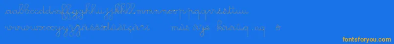 GsOpen-Schriftart – Orangefarbene Schriften auf blauem Hintergrund