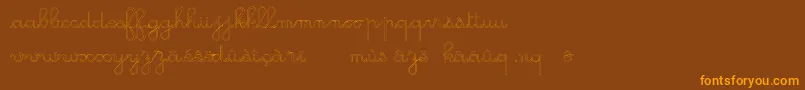 GsOpen Font – Orange Fonts on Brown Background