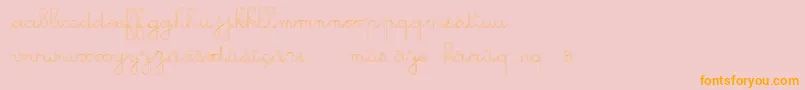 GsOpen-fontti – oranssit fontit vaaleanpunaisella taustalla