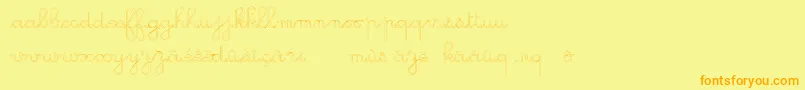 Шрифт GsOpen – оранжевые шрифты на жёлтом фоне