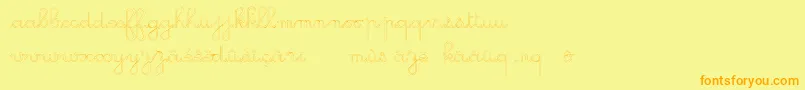 GsOpen Font – Orange Fonts on Yellow Background