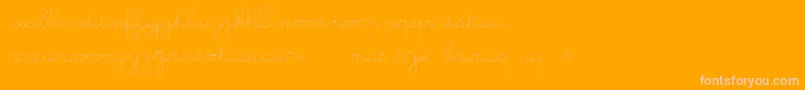 GsOpen-fontti – vaaleanpunaiset fontit oranssilla taustalla