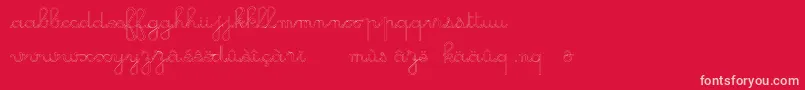 GsOpen-fontti – vaaleanpunaiset fontit punaisella taustalla