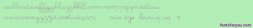 Шрифт GsOpen – фиолетовые шрифты на зелёном фоне