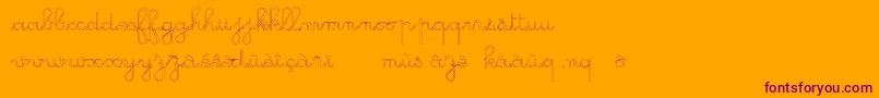 Шрифт GsOpen – фиолетовые шрифты на оранжевом фоне