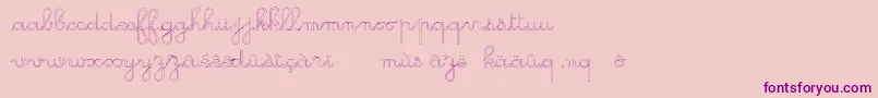 GsOpen-Schriftart – Violette Schriften auf rosa Hintergrund