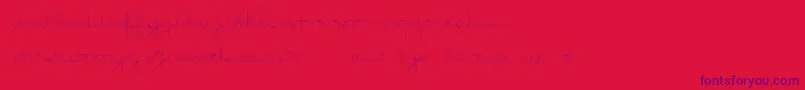 Czcionka GsOpen – fioletowe czcionki na czerwonym tle