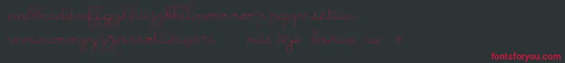 フォントGsOpen – 黒い背景に赤い文字