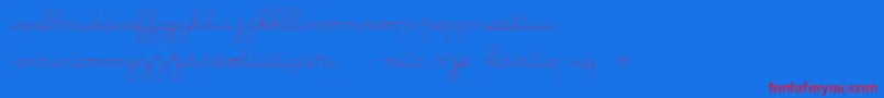 GsOpen-fontti – punaiset fontit sinisellä taustalla