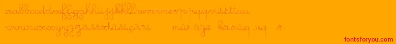 フォントGsOpen – オレンジの背景に赤い文字