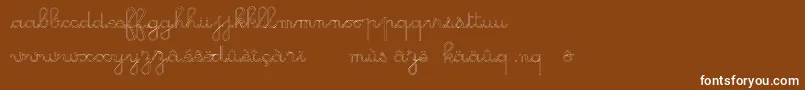 フォントGsOpen – 茶色の背景に白い文字