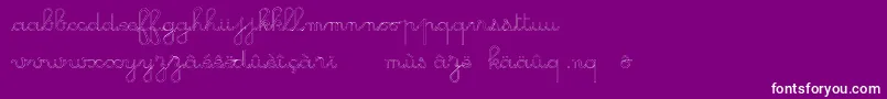 GsOpen-fontti – valkoiset fontit violetilla taustalla