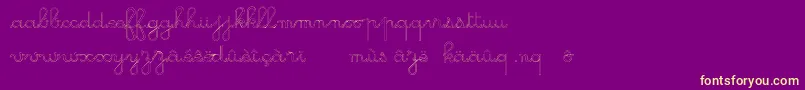 GsOpen Font – Yellow Fonts on Purple Background