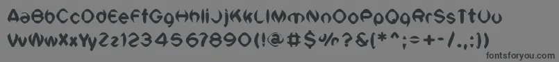 Шрифт VtcSiklecellRegular – чёрные шрифты на сером фоне