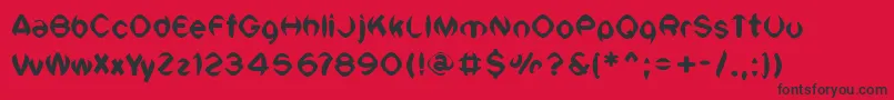 VtcSiklecellRegular Font – Black Fonts on Red Background