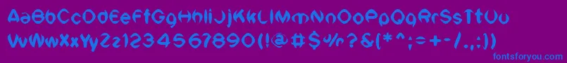 VtcSiklecellRegular Font – Blue Fonts on Purple Background