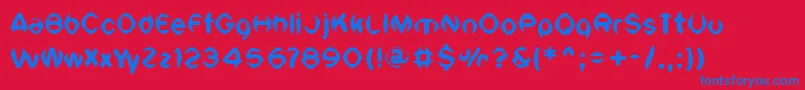 VtcSiklecellRegular Font – Blue Fonts on Red Background