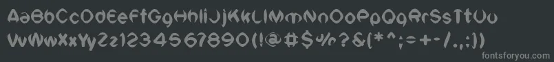 VtcSiklecellRegular Font – Gray Fonts on Black Background