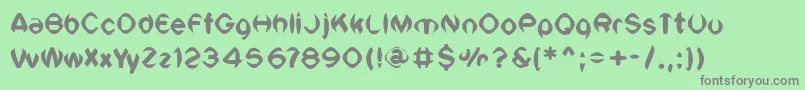 VtcSiklecellRegular Font – Gray Fonts on Green Background