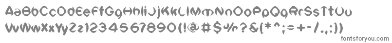 フォントVtcSiklecellRegular – 白い背景に灰色の文字
