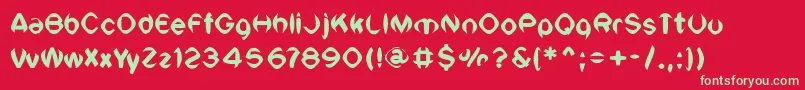 VtcSiklecellRegular Font – Green Fonts on Red Background