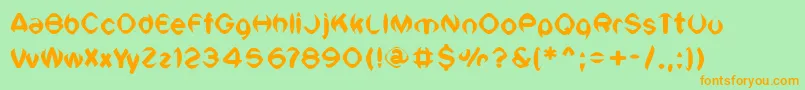 VtcSiklecellRegular Font – Orange Fonts on Green Background