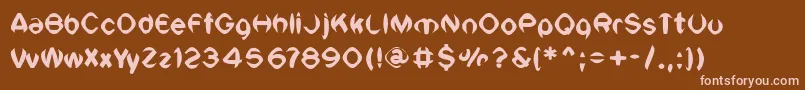 VtcSiklecellRegular Font – Pink Fonts on Brown Background