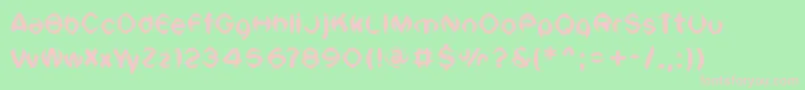 VtcSiklecellRegular-Schriftart – Rosa Schriften auf grünem Hintergrund