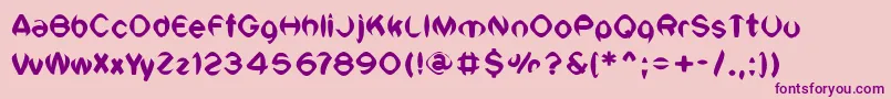 VtcSiklecellRegular Font – Purple Fonts on Pink Background
