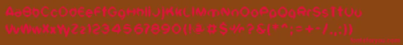 VtcSiklecellRegular Font – Red Fonts on Brown Background
