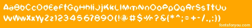Шрифт VtcSiklecellRegular – белые шрифты на оранжевом фоне