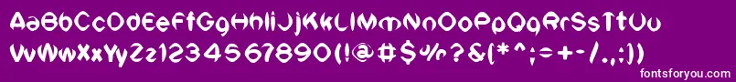 VtcSiklecellRegular Font – White Fonts on Purple Background
