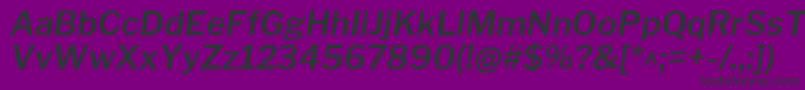 LibrefranklinSemibolditalic Font – Black Fonts on Purple Background