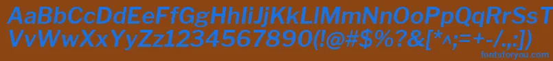 Шрифт LibrefranklinSemibolditalic – синие шрифты на коричневом фоне