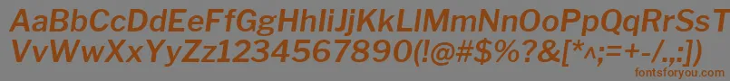 LibrefranklinSemibolditalic Font – Brown Fonts on Gray Background