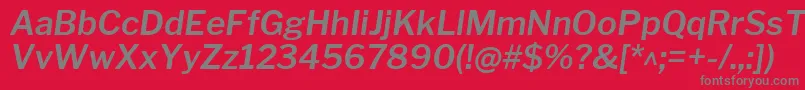 LibrefranklinSemibolditalic Font – Gray Fonts on Red Background