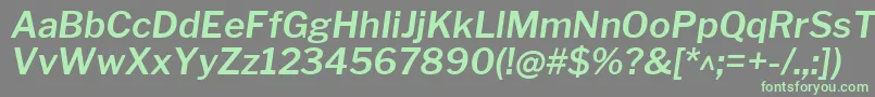 LibrefranklinSemibolditalic-fontti – vihreät fontit harmaalla taustalla