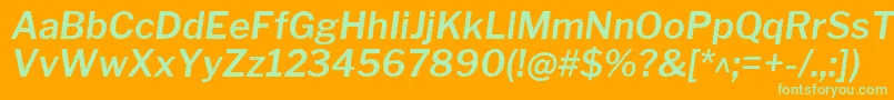 Шрифт LibrefranklinSemibolditalic – зелёные шрифты на оранжевом фоне