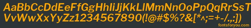 Шрифт LibrefranklinSemibolditalic – оранжевые шрифты на чёрном фоне