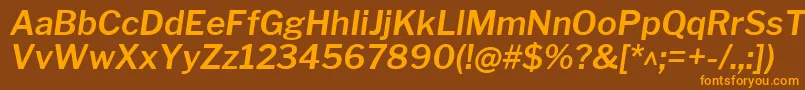 Czcionka LibrefranklinSemibolditalic – pomarańczowe czcionki na brązowym tle