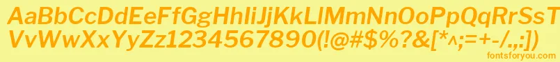Шрифт LibrefranklinSemibolditalic – оранжевые шрифты на жёлтом фоне