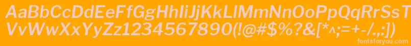 LibrefranklinSemibolditalic Font – Pink Fonts on Orange Background