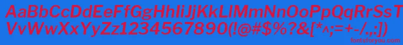 LibrefranklinSemibolditalic Font – Red Fonts on Blue Background